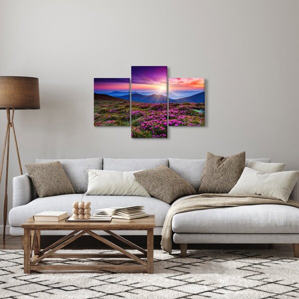 Slika - Planinski cvjetni krajolik (90x60 cm)
