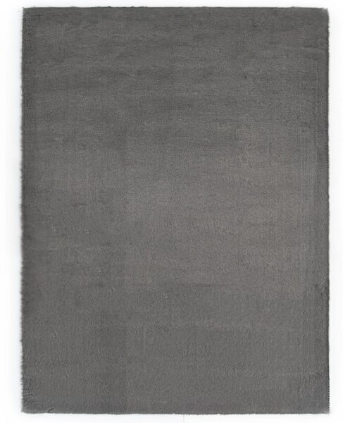 VidaXL Tepih od umjetnog zečjeg krzna 160 x 230 cm tamnosivi