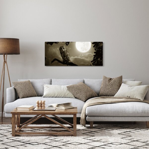 Slika - Noćna ptica, zlatna (120x50 cm)