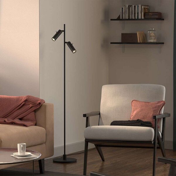 Podne Lampa Herstal, Crno, Dnevna soba, Metal