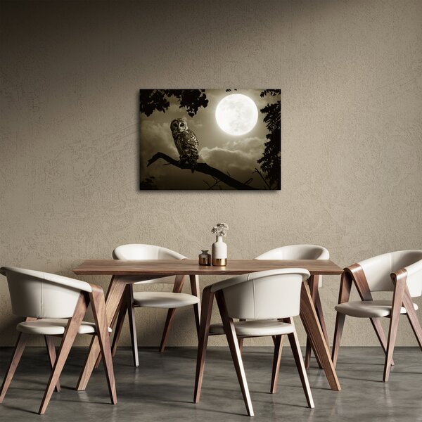Slika - Noćna ptica, zlatna (70x50 cm)