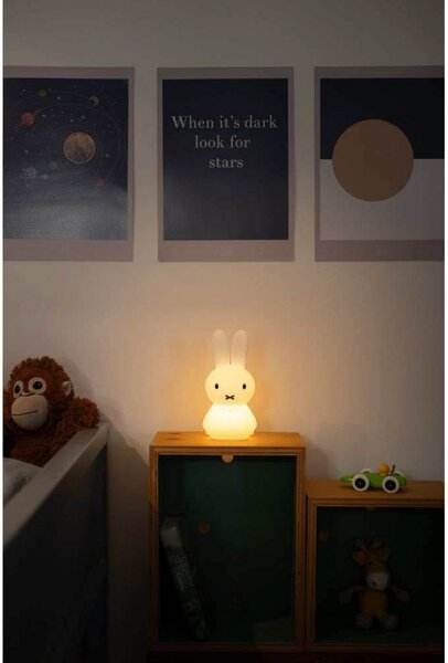 Stolne Lampa Mr Maria, Miffy Shines Light, prigušiv, Bijela, Dječja soba, Plastika, Stanovanje mladih