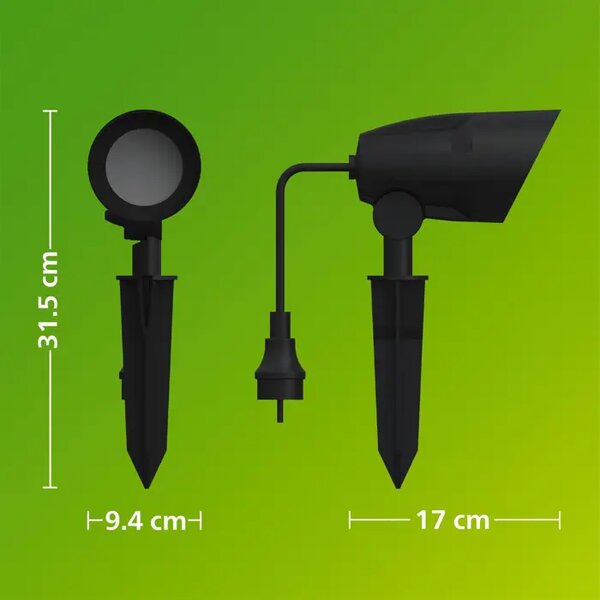 PHILIPS vanjska LED svjetiljka CYLR SP 4.6W 27K crna 8721103104991