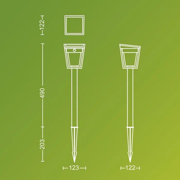 PHILIPS solarna LED svjetiljka NISSA privjesni 30K crna IR 8720169362147