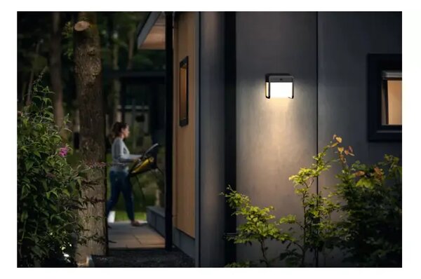 PHILIPS solarna LED svjetiljka EZRA White Ambiance kvadratna 30K crna IR 8720169362062