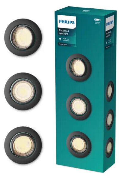 PHILIPS LED downlight PERIDOT ugradbeni KIT okrugla 7W crna #8720169376083 8720169376083