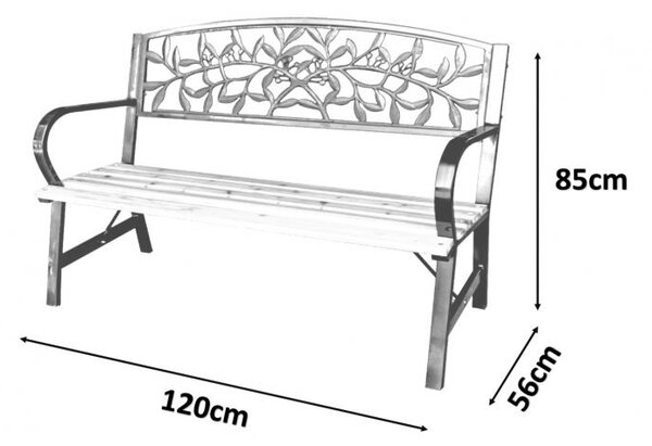 Vrtna klupa 120 x 56 x 85 cm