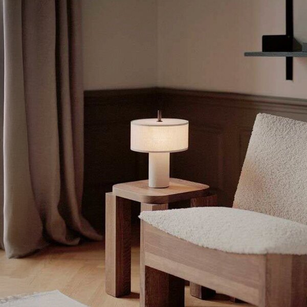 Stolne Lampa New Works, Margin, prigušiv, Bež, Dnevna soba, Tkanina / tekstil, Skandinavski