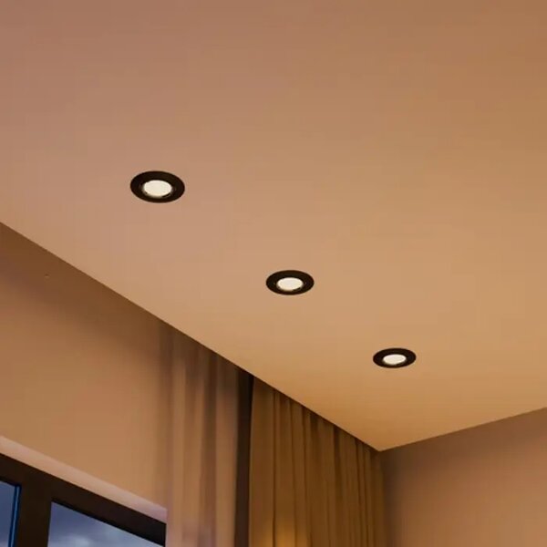 PHILIPS LED downlight PERIDOT ugradbeni KIT okrugla 7W crna #8720169376083 8720169376083