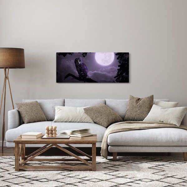 Slika - Noćna ptica, ljubičasta (120x50 cm)