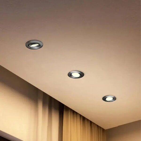 PHILIPS LED downlight PERIDOT ugradbeni KIT okrugla 7W crna #8720169392625 8720169392625