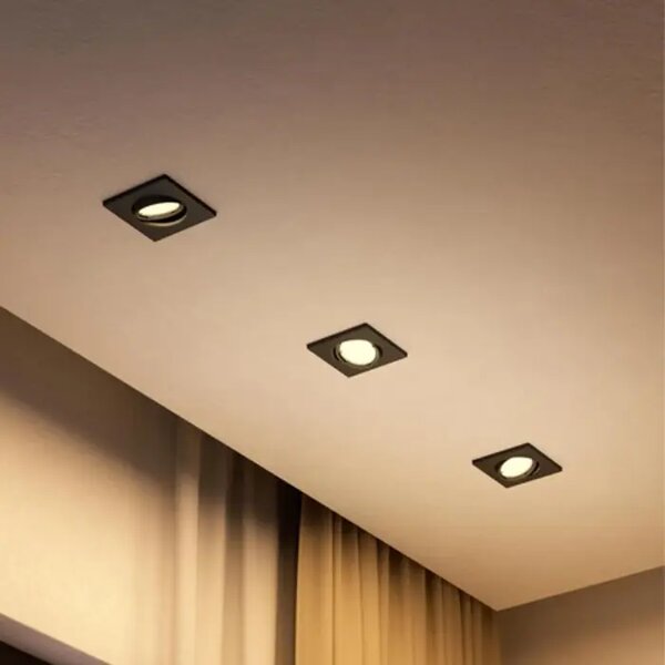 PHILIPS LED downlight PERIDOT ugradbeni KIT kvadratna 7W crna #8720169392687 8720169392687