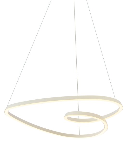Skandinavska viseća svjetiljka bež 72 cm uklj. LED s 3-stupanjskim prigušivanjem - Circuit