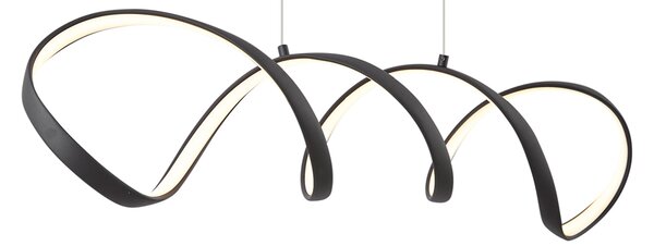 Dizajnerska viseća svjetiljka crna 100 cm uklj. LED s 3-stupanjskim prigušivanjem - Wokkel