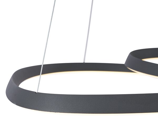 Skandinavska viseća svjetiljka crna 72 cm uklj. LED s 3-stupanjskim prigušivanjem - Circuit