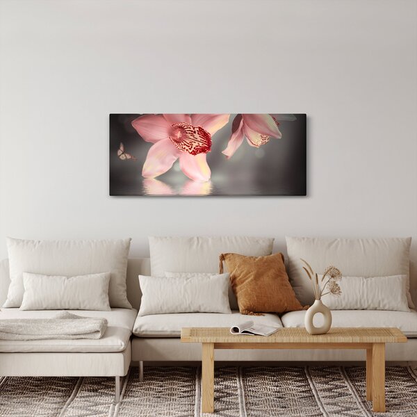 Slika - Cvijeće i leptir (120x50 cm)