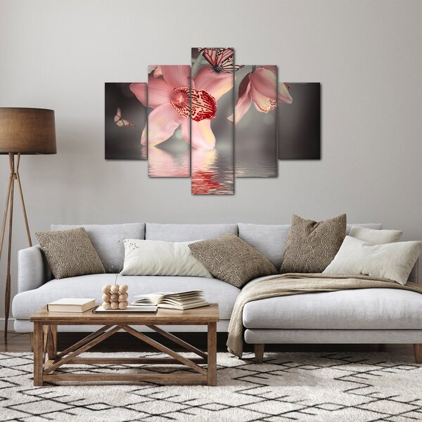Slika - Cvijeće i leptir (150x105 cm)