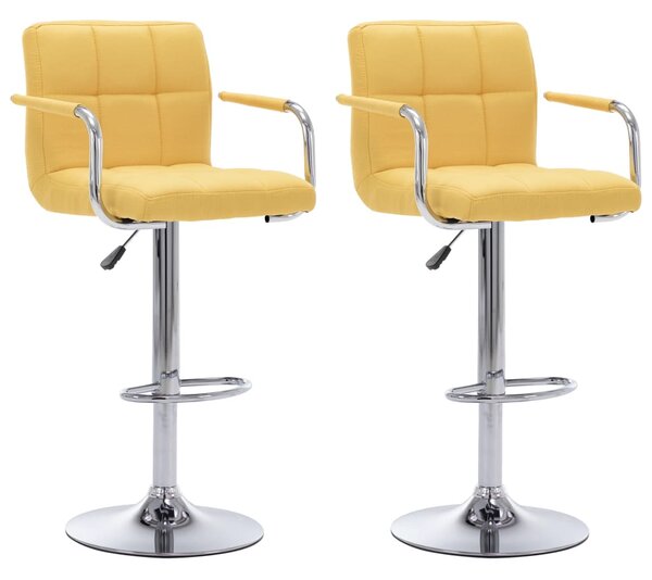 VidaXL Barske stolice od tkanine 2 kom žute