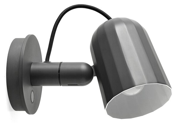 Zidne Svjetiljka HAY, Noc Wall Button, Sivo, Dnevna soba, Metal, Dizajn