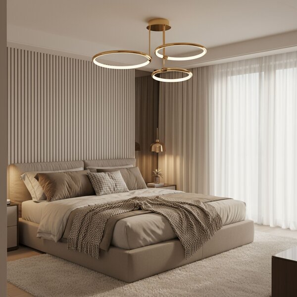 Stropni luster G122-3C GOLD LED