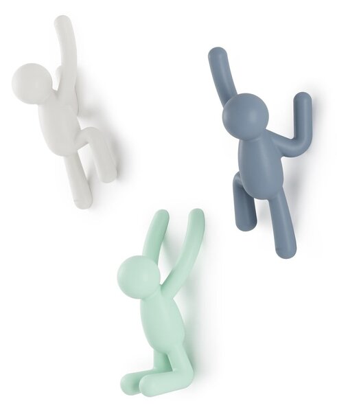 Zidne plastične kuke u setu od 3 kom Buddy - Umbra