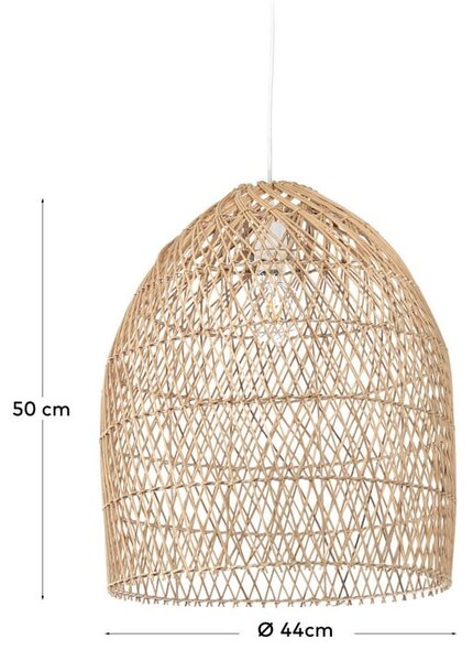 Sjenilo od ratana u prirodnoj boji ø 44 cm Domitila - Kave Home