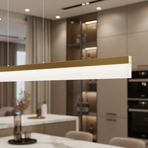 Luster LED APP1694-CP 120 cm Brush Gold