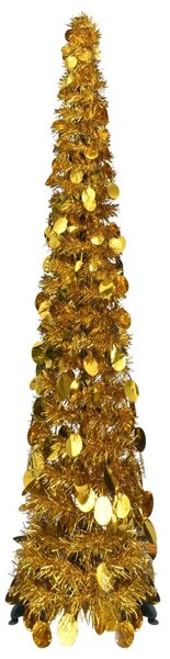 VidaXL Prigodno umjetno božićno drvce zlatno 120 cm PET