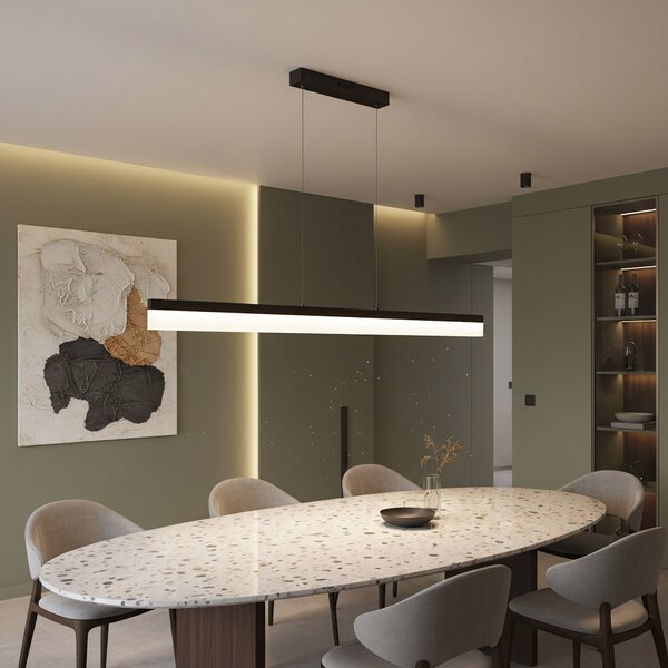 Luster LED APP1692-CP 120 cm Black