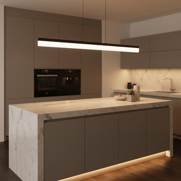 Luster LED APP1692-CP 120 cm Black