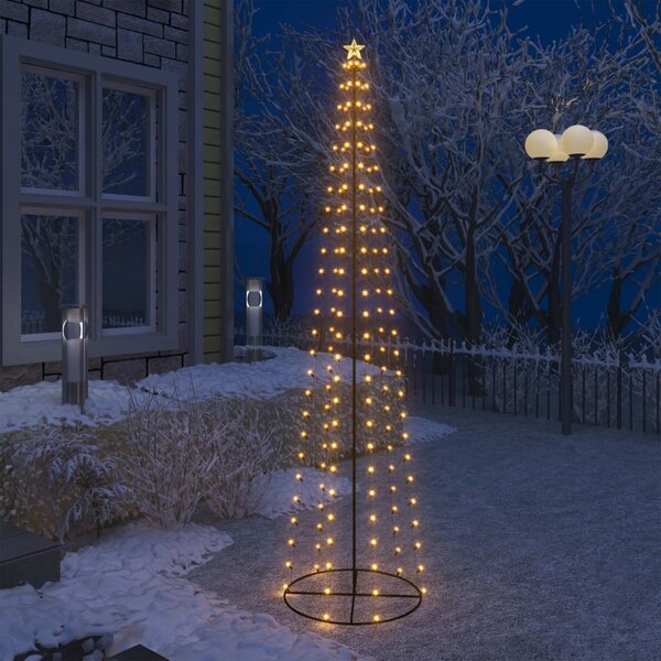 VidaXL Stožasto božićno drvce sa 136 bijelih LED žarulja 70 x 240 cm