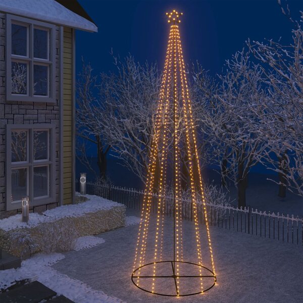 VidaXL Stožasto božićno drvce 752 tople bijele LED žarulje 160x500 cm