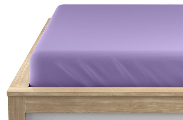 Jersey plahta EXCLUSIVE svijetlo ljubičasta 90 x 200 cm