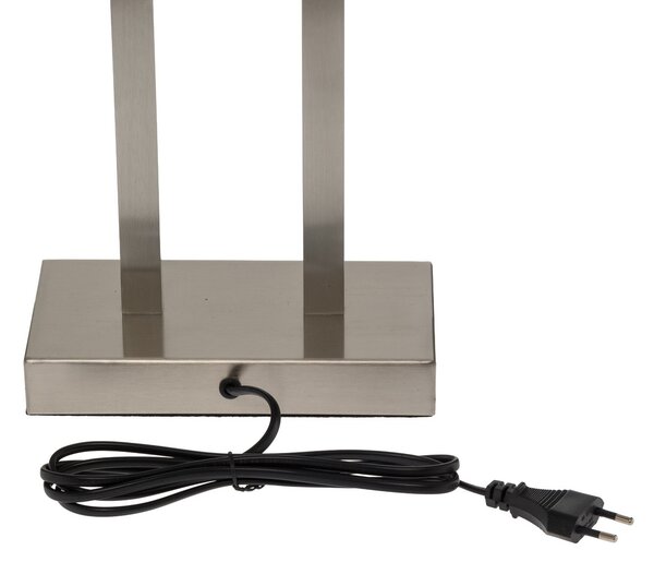 Stolne Lampa Lindby, Sigurd, prigušiv, Metalik, Dnevna soba, Tkanina / tekstil, Moderan