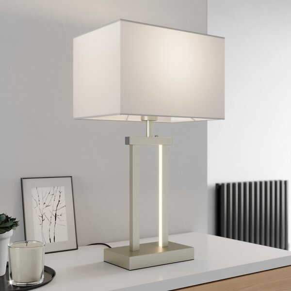 Stolne Lampa Lindby, Sigurd, prigušiv, Metalik, Dnevna soba, Tkanina / tekstil, Moderan