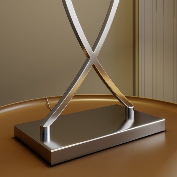 Stolne Lampa Lucande, Evaine, Metalik, Dnevna soba, Metal, Moderan