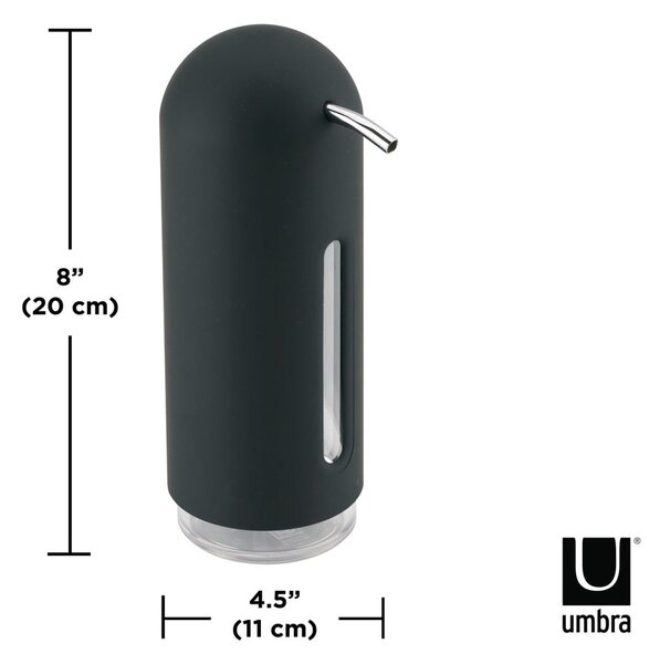 Crni plastični dozator za sapun 350 ml Penguin - Umbra