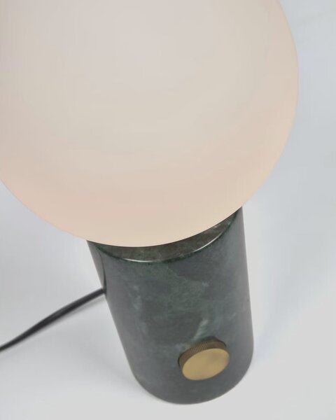 Zelena stolna lampa sa staklenim sjenilom (visina 29 cm) Lonela - Kave Home