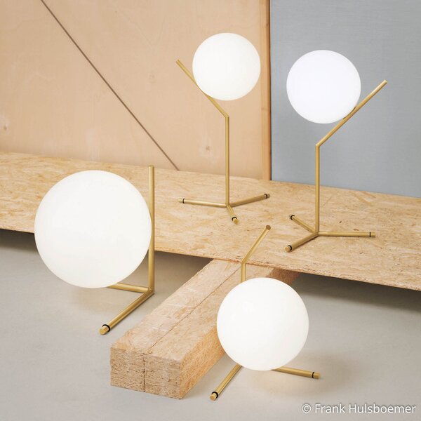 Stolne Lampa FLOS, IC T1, prigušiv, Zlato / mjed, Dnevna soba, Metal, Dizajn