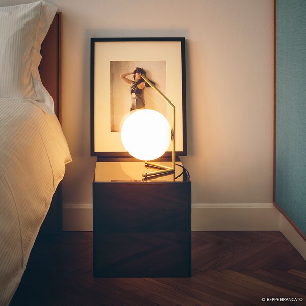 Stolne Lampa FLOS, IC T1, prigušiv, Zlato / mjed, Dnevna soba, Metal, Dizajn