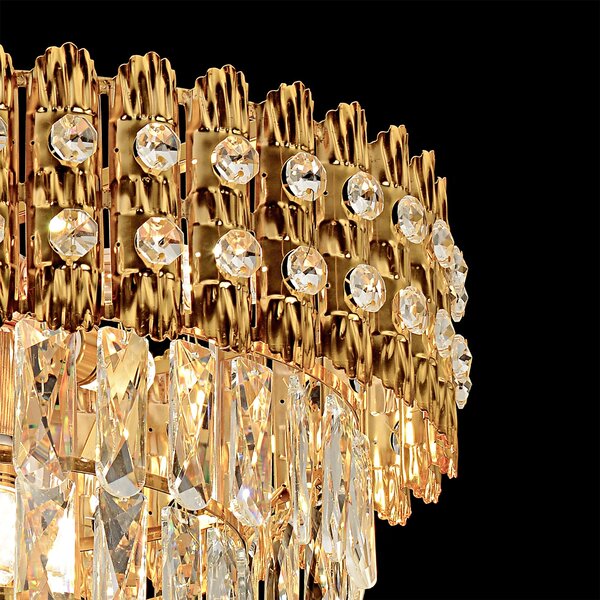 Visilica s kristalima G058-CP 60CM GOLD