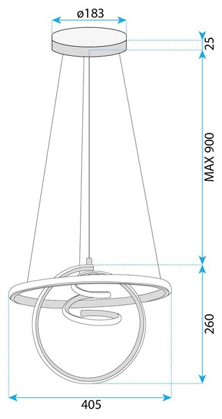 Viseća LED lampa G066-CP Gold