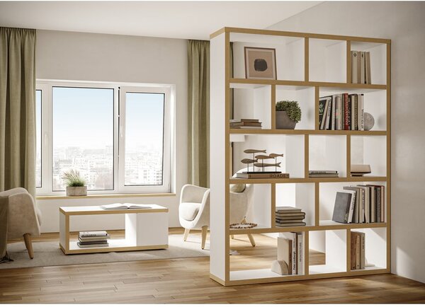 Bijela/u prirodnoj boji biblioteka 150x198 cm Berlin – TemaHome