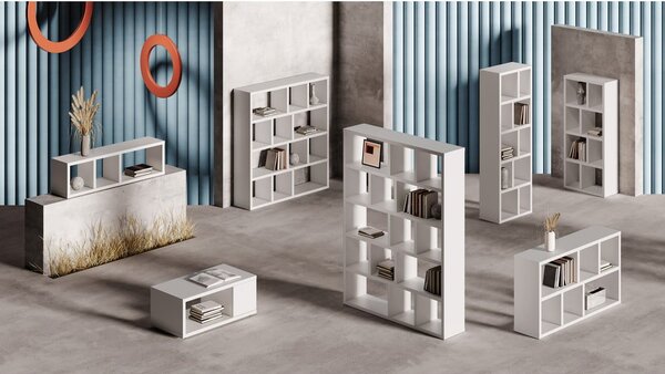 Bijela biblioteka 150x198 cm Berlin – TemaHome