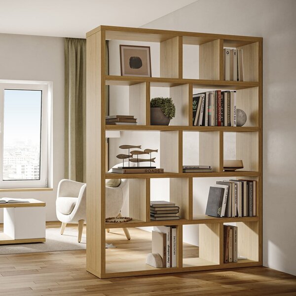 Biblioteka u dekoru hrasta u prirodnoj boji 150x198 cm Berlin – TemaHome