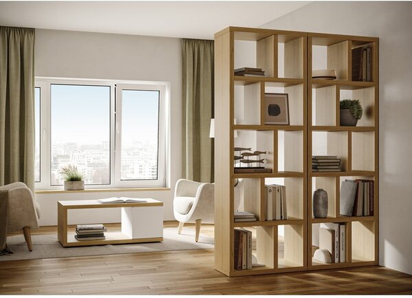 Biblioteka u dekoru hrasta u prirodnoj boji 70x198 cm Berlin – TemaHome