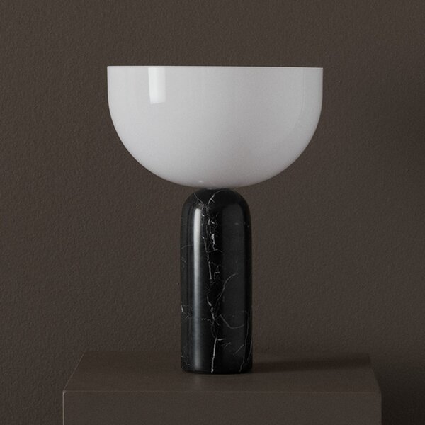 Stolne Lampa New Works, Kizu Small, Crno, Dnevna soba, Kamen, Dizajn