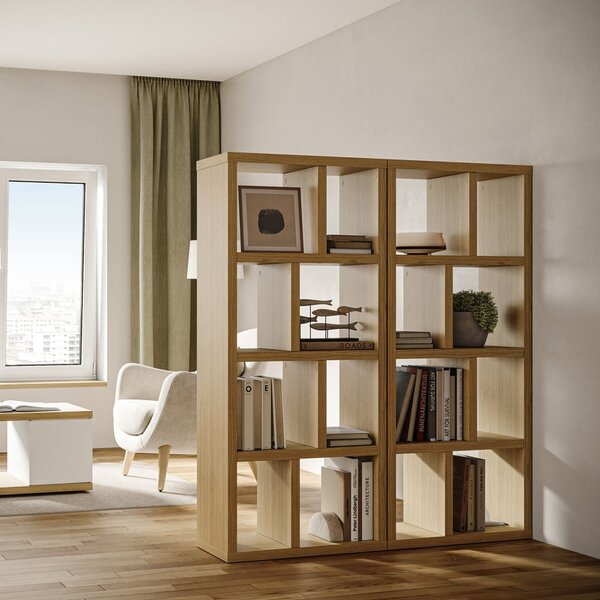 Biblioteka u dekoru hrasta u prirodnoj boji 70x159 cm Berlin – TemaHome
