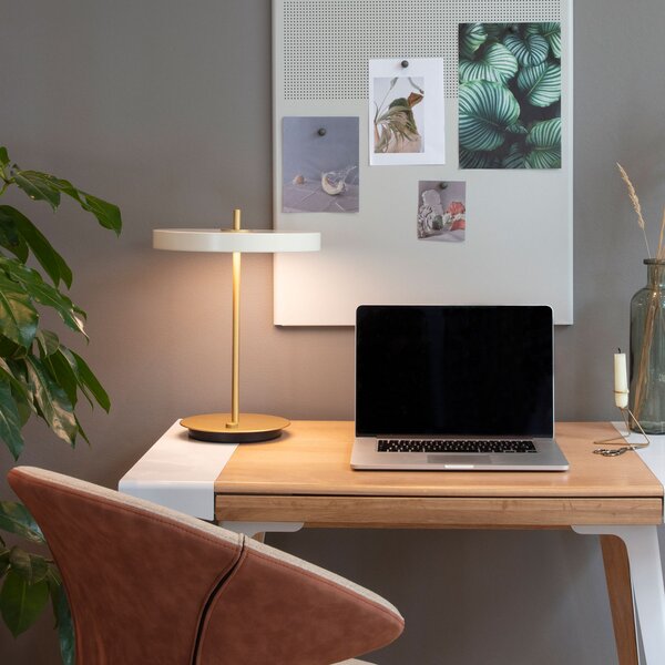 Stolne Lampa UMAGE, Asteria Table, prigušiv, Bijela, Dnevna soba, Aluminij, Dizajn