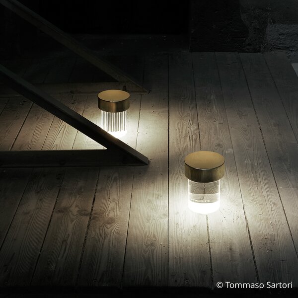 Stolne Lampa FLOS, Last Order, prigušiv, Zlato / mjed, Dnevna soba, Staklo, Dizajn